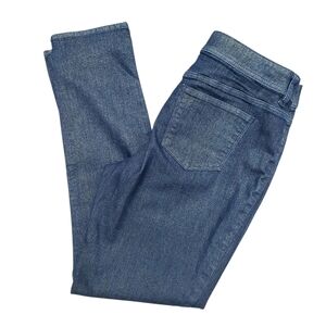 Chico’s Platinum Sparkle Skinny Jeans Womens Size 18/10 Dark Wash Stretch Denim